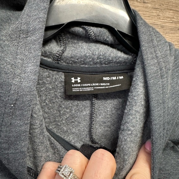 Under Armour Charcoal Gray Full Zip-Up Sweatshirt - Picture 4 of 4